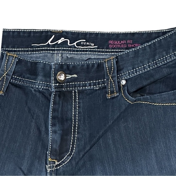 INC Denim Regular Fit Bootleg Short Jeans Size 16S - Picture 3 of 4